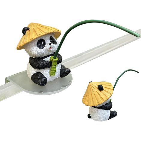 Tier Harz Angeln Panda Schreibtisch Ornament Gartenstatuee