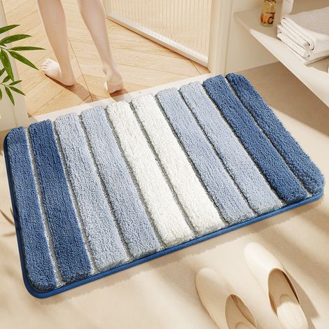 Tapis de douche antidérapant, tapis de bain ultra-doux, lavable en machine, très absorbant, 4060 cm (1 pièce) (1/4)