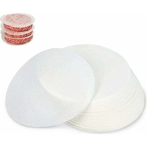 500 Blatt Antihaftpapier, Durchmesser 12,5 cm, geschreddertes Steakpapier, Burgerpfanne (1/5)