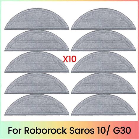 Packung mit 10 Ersatzreinigungstüchern für den Saugroboter Saros 10 / G30, waschbar und wiederverwendbar. (1/5)