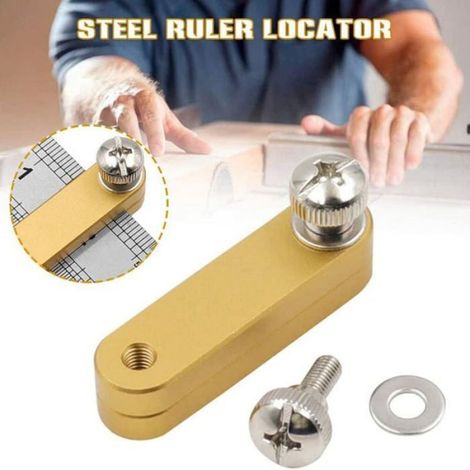 Marqueur - Bloc De Positionnement En Acier Inoxydable - Pour Règle Parallèle Et Marquage Précis Du Bois - 53 X 12 X 14 Mm - 1 Pièce (1/4)