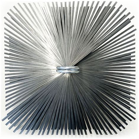 Cepillo cuadrado de acero 250x250 mm. para chimeneas.