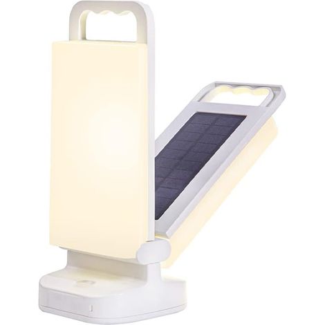 Lampe Solaire Rechargeable USB, Lanterne LED Portable avec Batterie Externe 6000 mAh, Étanche IPX4 pour Intérieur et Extérieur (1/5)