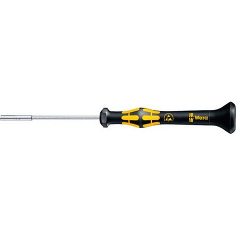 Destornillador electrónico con empalme ESD hexagonal, Longitud de un lado : 5,5 mm, Largo de la hoja 60 mm, Largo total 157 mm