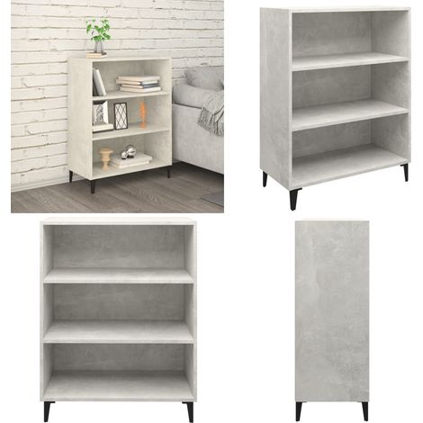 Sideboard Betongrau 69,5x32,5x90 cm Holzwerkstoff - Betonfarbe - Stauraum (1/5)