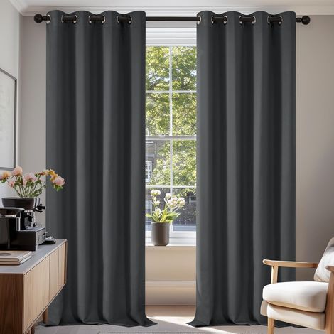 2 Pièces Rideau, 140x240 cm, Occultant 99%, Isolant Thermique, Polyester 230g, Pour Chambre Et Salon