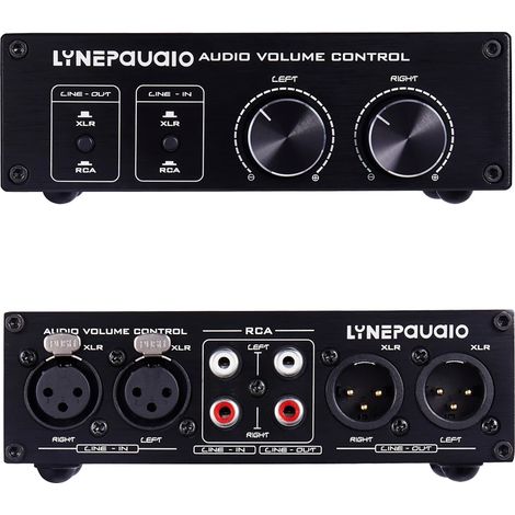 Préamplificateur passif équilibré/contrôle de volume des haut-parleurs actifs (commutateur 2 entrées/2 sorties/double audio)