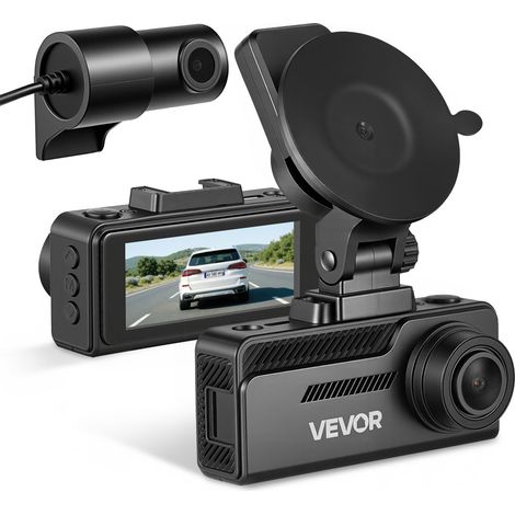 Dashcam Voiture Avant et Arrière, 4K et 1080P, Caméra Embarquée Double Canal, avec Carte Mémoire 32 Go, GPS Intégré, Angle 129° et 125°, Écran de 80,8 mm, Enregistrement en Boucle, Mode Parking (1/5)