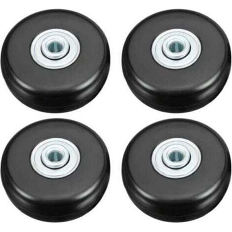 4PCS 50mm Roulette Valise, Bagage Valise Réparation Roulette Charge Lourd Muette Caoutchouc Universelle Pivotante Roue Rechange Transport Remplace Roulette pour Valise/Bagage/Sac à Dos/Voyage (1/4)