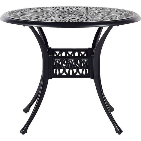 Outdoor Bistrotisch ANCONA 90 cm 90 cm Metall Schwarz (1/5)