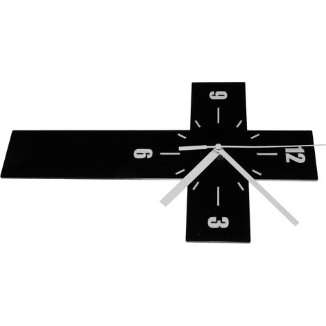 Horloge Murale Silencieuse de Croix Noire, Décoration Murale Moderne en Acrylique, Mécanisme à Piles Pratique, pour Salon, Bureau et Chambre, sans Piles Incluses (1/5)