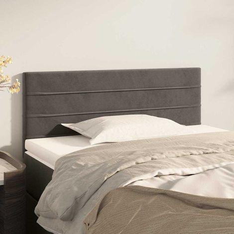 Tête de lit 80 x 5 x 78/88 cm réglable en hauteur, velours gris foncé, 5.45kg - PANGIVO (1/5)
