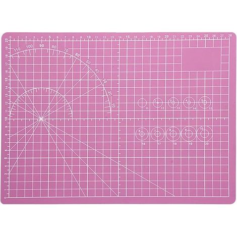 Tapis de Découpe, Tapis de Couture, Base de Coupe, Plaques de Coupe, Tapis de Découpe Auto-Cicatrisant, pour Tissu, Matelassage, Couture, Scrapbooking (Rose) (1/4)