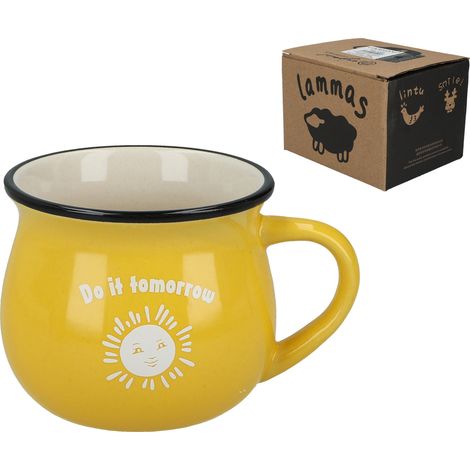 Kleiner gelber Becher – Mach es morgen