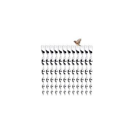 Set di 12 dissuasori per uccelli, dissuasori riflettenti, barra a spirale riflettente a 360 gradi da 30 cm, adatta per balconi, alberi da frutto e orti (argento) - Crezuo