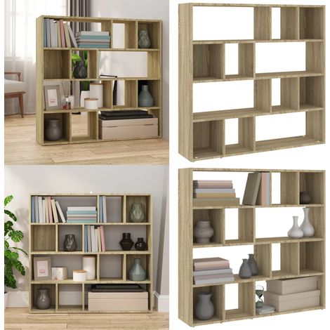 Bücherregal/Raumteiler Sonoma-Eiche 105x24x102 cm - Buche Regal - Raumteiler - Wohnzimmermöbel - Eiche Möbel - Holz Regalsystem - Home & Living (1/5)