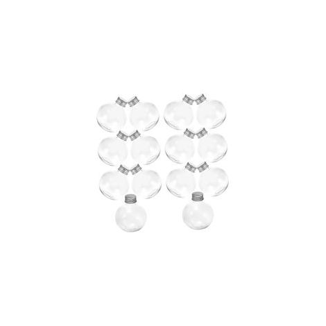 Lot de 25 Bouteilles Ampoule Rondes 150 ML en Plastique Transparent avec Bouchon Bouteilles Décoratives Artisanales pour Mariage et Fêtes à Message Polyvalentes Couleur Aléatoire (1/5)