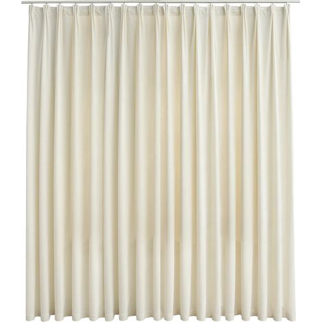 Maison Exclusive - Verdunkelungsvorhang mit Haken Samt Creme 290