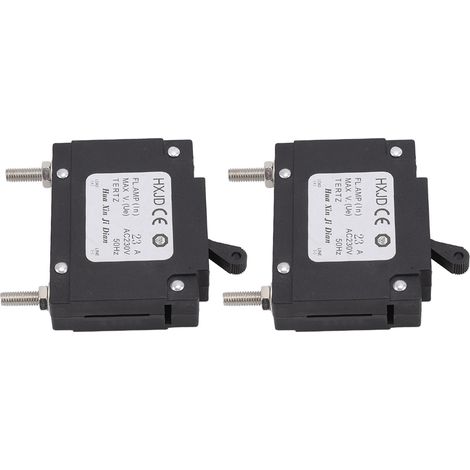 Set aus 2 professionellen 23A-Sicherheitsleistungsschaltern für 230V-Benzingeneratoren. (1/5)