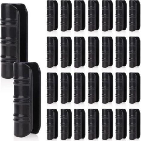 30 pinces de serrage pour tuyaux de serre – Pinces plastiques noires pour bâches, charpentes, bannières et auvents – Diamètre 25 mm – Kit complet de fixations pour serres et structures extérieures