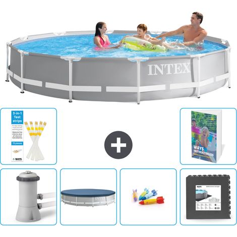 Prism Frame Pool Rund - 366x76 cm - 7-teilig S317