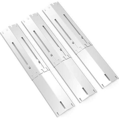 Pièce de rechange pour 3 Plaques chauffantes, Acier inoxydable, Réglable 34 à 53,3 cm, Pour barbecue à gaz, Diffuseur de chaleur u (1/5)