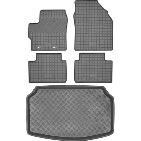 Toyota Yaris IV Schrägheck ab 2019 SET - Gummifußmatten + Kofferraummatte (1/5)