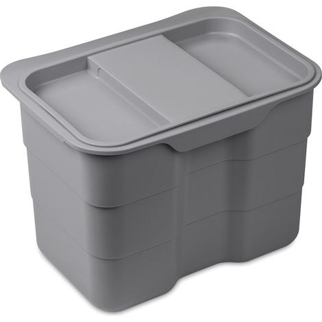 SOTECH essensa biobin mit Deckel 4,2 L Multifunktionsbehälter Biomülleimer grau (1/5)
