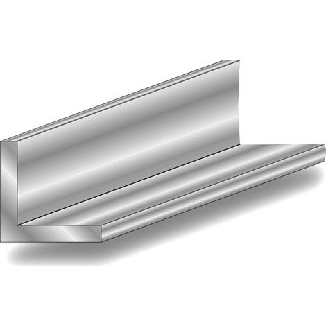Esquinero de esquina 20x20 - Longitud 2,50 m aluminio blanco