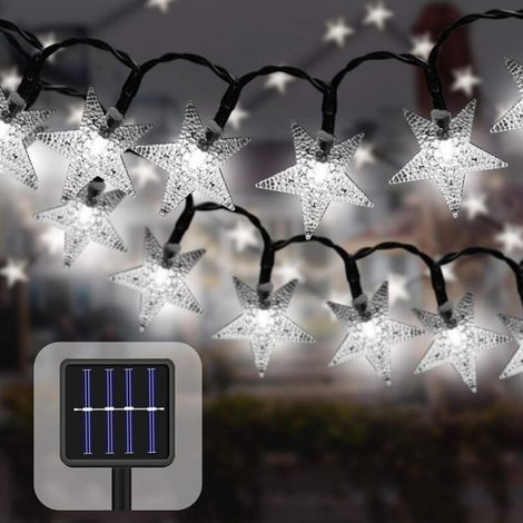 Guirlande Solaire Extérieure 7M 50 LED Étanche Étoile Déco Noël Jardin Mariage Maison Blanche (1/5)