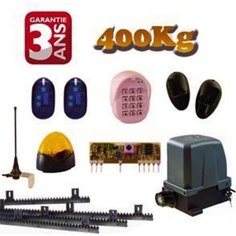 Kit Motorisation Portail Coulissant confort 230v avec encodeur et retour sur obstacle