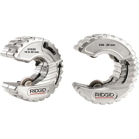 Ridgid – Coupe-tube C-Style 15 et 22 mm – Pour tubes en cuivre – Assemblage rapide – Molette de coupe montée sur ressort