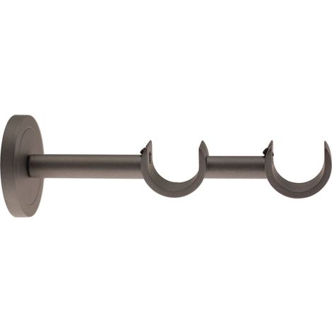 1 Support Mur Double Ouvert ø28 - ø28 - Graphite - 9,5/16,5CM - Diamètre 28