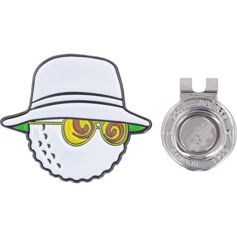 Clip Magnétique Léger Anti-Rouille pour Chapeau de Golf et Pêche - Marqueur de Balle, Fixation pour Lunettes - Hommes et Femmes, Blanc (1/5)