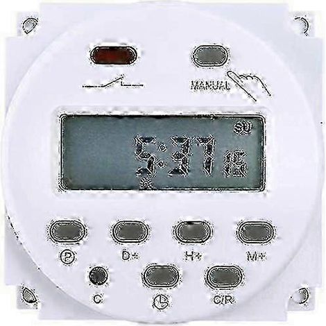 Minuteur électronique programmable avec écran LCD et minuterie jusqu'à 6 heures, 12 V CC 16 A, 28 modes intégrés (1/5)