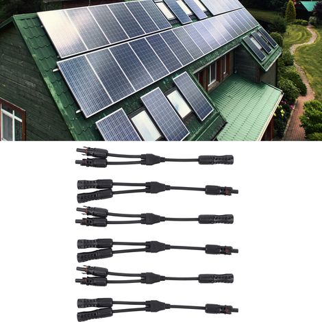 3 jeux/vente de connecteurs pour panneaux solaires 1500 V, 30 A, étanches, pour panneaux photovoltaïques, connecteurs 2 en 1 mâle et femelle, connecteurs en Y. (1/5)