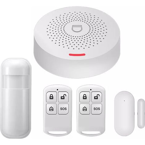 Système d'alarme de sécurité domestique sans fil Tuya, wi-fi, anti-cambriolage, contrôle via application, capteur de mouvement PIR (1/5)