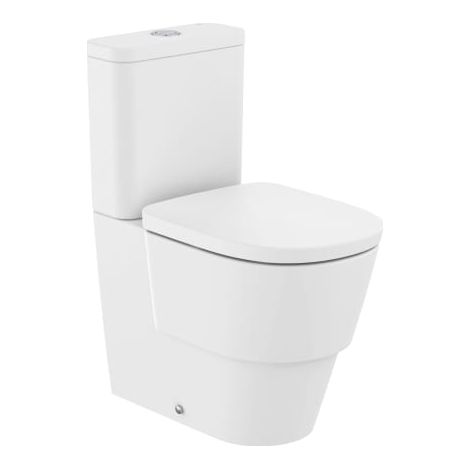 TAZA TURA P/TNQ.BAJO ROCA RIMLESS ADOS.PARED SAL.EVAC.DUAL 420MM(S/ASTO.)BLM.