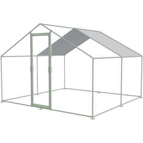 Structure Parc À Poules - Enclos 12m² Ø38mm 4x3x2,25m - Acier Galvanisé – Sans Grillage (1/5)