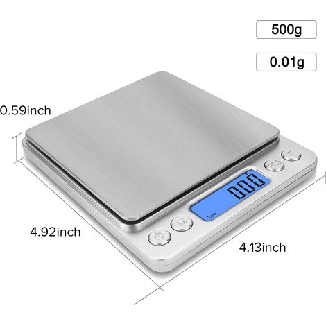 Balance De Cuisine - Numérique Miniature Poche - LCD Rétroéclairé Bleu - Précision 0 1 G - Capacité 10 G - Pour Pâtisserie Bijoux Colis (1/5)