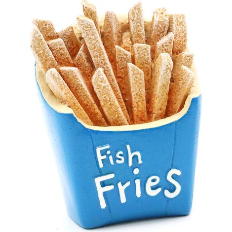 Set 4 pezzi Amtra Deko Patatine Fritte Fish Fries decorazione per acquari
