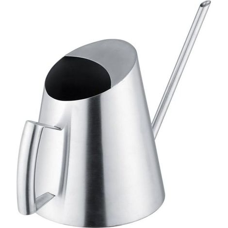 Moderne Gießkanne aus Edelstahl, 1500 ml, langer Ausguss, Gießkanne für Zuhause, Büro, Zimmerpflanzen, Blumen, Garten