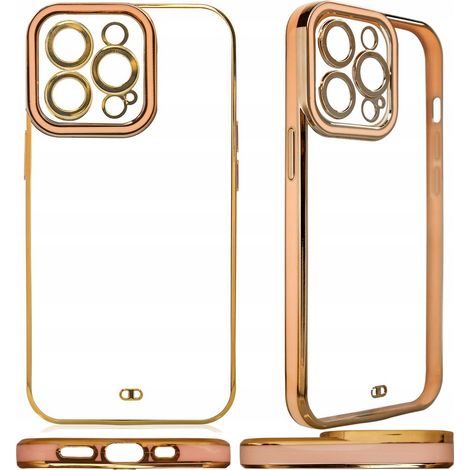 Funda de moda para Samsung Galaxy A12 5G, cubierta de gel con marco dorado. (1/5)