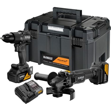 DeWalt Akku-Kombopack 2-tlg 18V Akku-Bohrschauber & Winkelschleifer 2 Akkus 5 Ah
