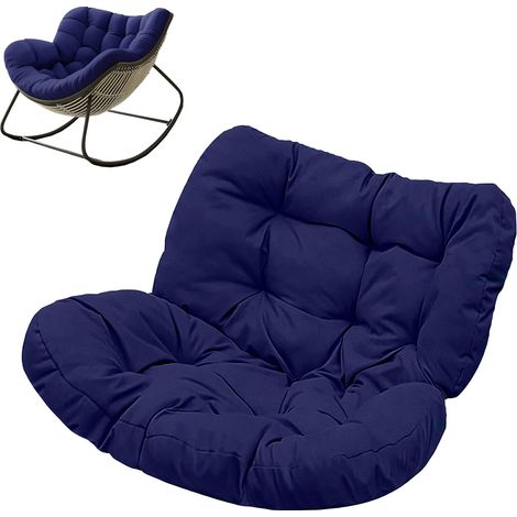 Coussin pour fauteuil à bascule, Rembourrage de remplacement – Imperméable – Protection contre les rayons UV - Pour porche, jardin, balcon, intérieur et extérieur – Dimensions 120 × 100 × 10 cm
