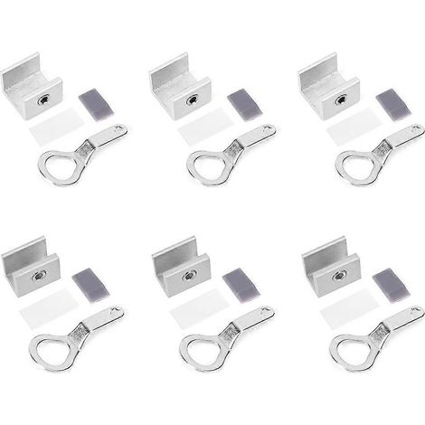 6-teiliges, verstellbares Schiebefenster-Verriegelungsset aus Aluminiumlegierung, Absturzsicherung mit Stopper, Hardware-Zubehör (1/5)