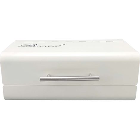 Poubelle à pain de grande capacité, permettant de gagner de l'espace sur le comptoir, conteneur de stockage avec porte à clapet pour la maison, la cuisine et le bureau, blanc