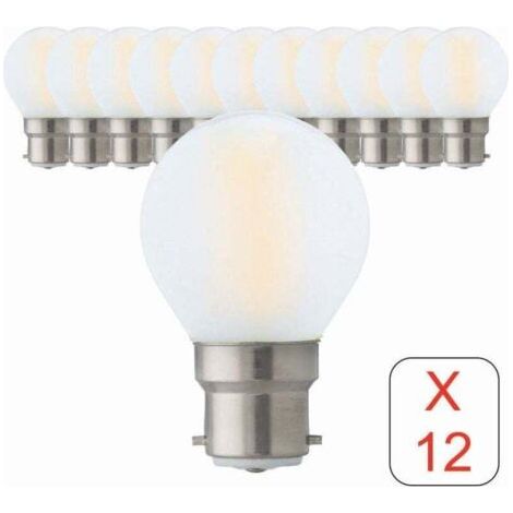 VURAHOME - Pack de de 12 ampoules LED filament B22 , XU,sphérique 4W 470Lm 2700K - garantie 2 ans, produit de haute qualité, longue durée de vie, économe en énergie, sans UV , satisfaction garantie - (1/4)
