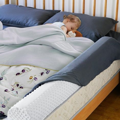 Barrière de Securite Enfant Lit avec Housse Antidérapante, Imperméable et Lavable Barrière de Lit pour Bébés et Personnes âgées, Facile à Transporter Convient à Tous Les Lits (1/5)
