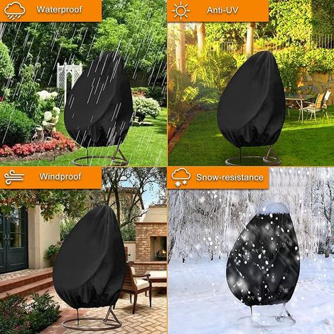 Housse de protection contre les UV Oxford 210D imperméable avec fermeture éclair 190 x 115 cm, couverture de protection résistante pour bottes de jardin, terrasse et terrasse extérieure. (1/3)